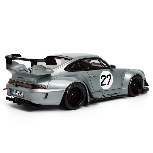 Porsche 911 993 RWB x Liberty Walk (Silver) | GT SPIRIT 1:18 | High-End Resin