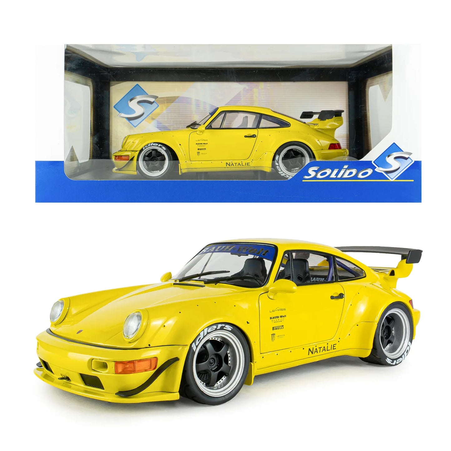Porsche 911 (964) RWB "Natalie" Body Kit (Yellow) | Solido 1:18 | Diecast