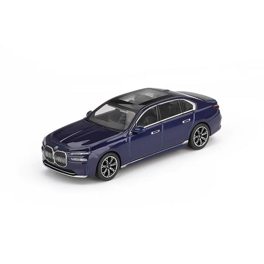 BMW i7 xDrive60 (Tanzanite Blue Metallic) | Mini GT 1:64 | Diecast
