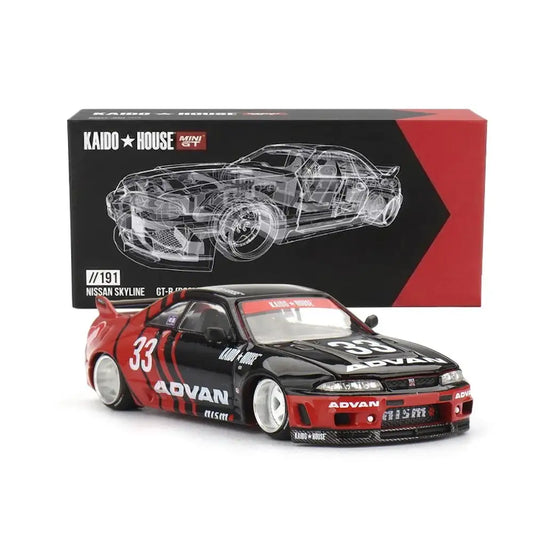 Nissan Skyline GT-R R33 Kaido Works ADVAN | Kaido House x Mini GT 1:64 | Diecast