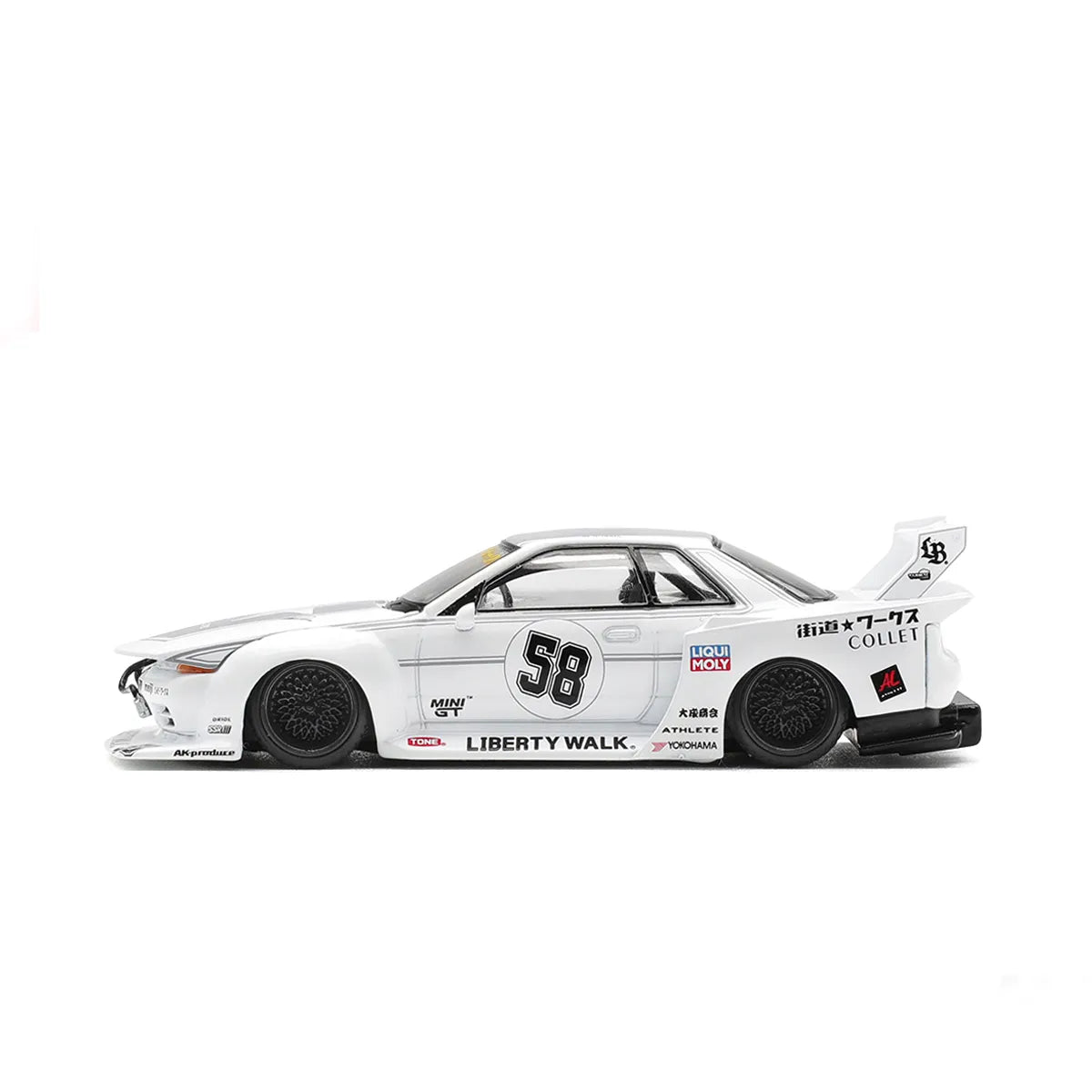 Nissan Skyline GT-R (R32) LB Kaido Works TAS 2025 (White) | Mini GT 1:64 | Diecast