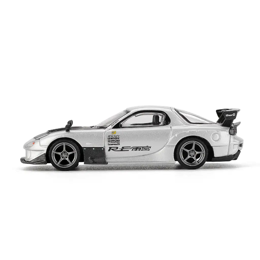 Mazda RX-7 (FD3S) RE-Amemiya (Silver) | Mini GT 1:64 | Diecast