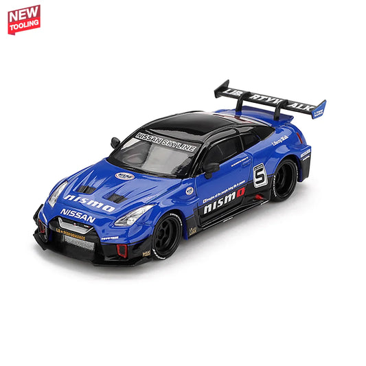 Nissan GT-R R35 LB-Silhouette Works GT 35GT-RR (Blue) | Mini GT 1:64 | Diecast