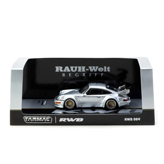 Porsche 911 (964) RWB Coupe 1993 (Silver Metallic) | Tarmac Works 1:64 | Diecast
