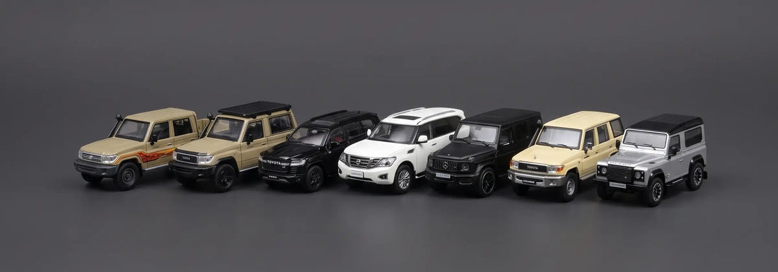 UAE Icons in 1:18: Land Cruiser, Patrol, G-Wagon & Defender