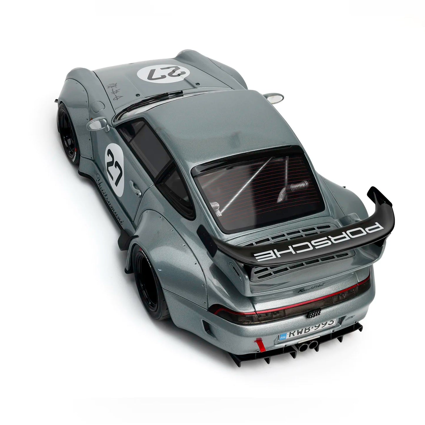 Porsche 911 993 RWB x Liberty Walk (Silver) | GT SPIRIT 1:18 | High-End Resin