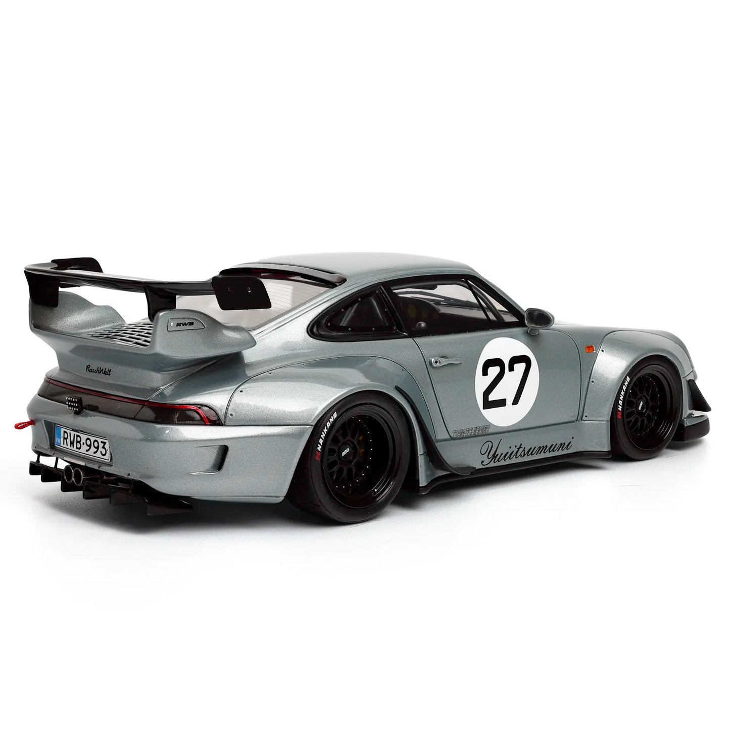 Porsche 911 993 RWB x Liberty Walk (Silver) | GT SPIRIT 1:18 | High-End Resin