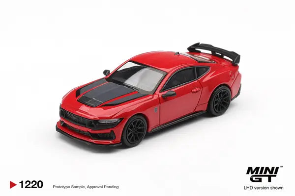 Ford Mustang Dark Horse Race Red Mini GT 1/64