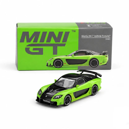 Mazda RX-7 FD3S VeilSide Fortune7 (Green) | Mini GT 1:64 | Diecast