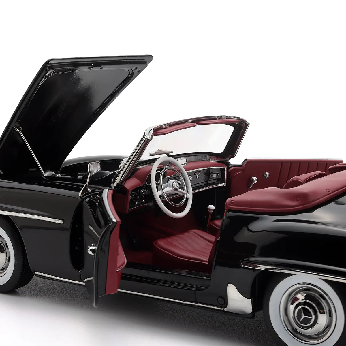 Mercedes-Benz 190SL W121 Roadster 1955 (Black) | Norev 1:18 Dealer Edition | Diecast