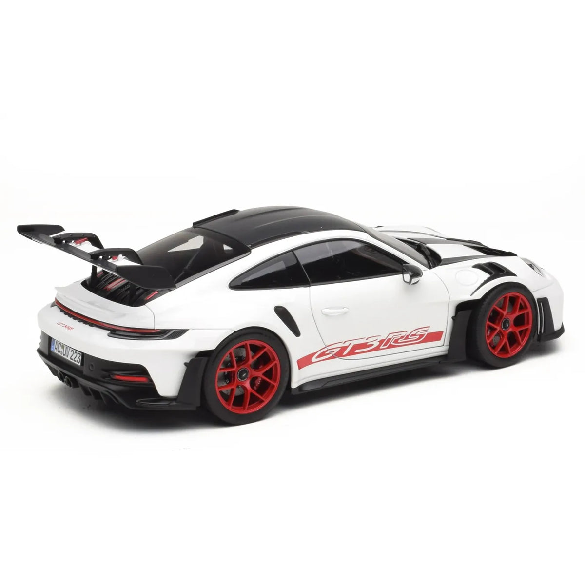 Porsche 911 GT3 RS (992) Weissach Package (White / Pyro Red) | Norev 1:18 | Diecast