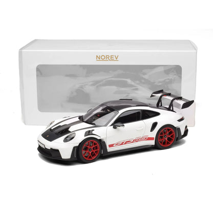 Porsche 911 GT3 RS (992) Weissach Package (White / Pyro Red) | Norev 1:18 | Diecast