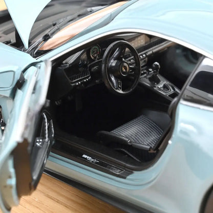 Porsche 911 S/T (992) 2023 (Meissen Blue) | Norev 1:18 | Diecast