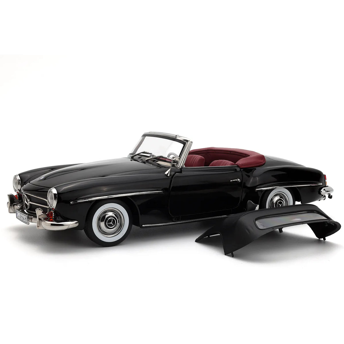 Mercedes-Benz 190SL W121 Roadster 1955 (Black) | Norev 1:18 Dealer Edition | Diecast
