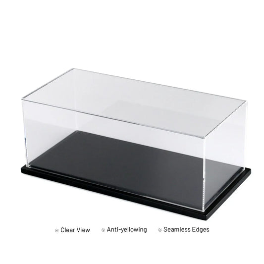 Acrylic Display Enclosure for 1:18 Models | With Black Base | Clear