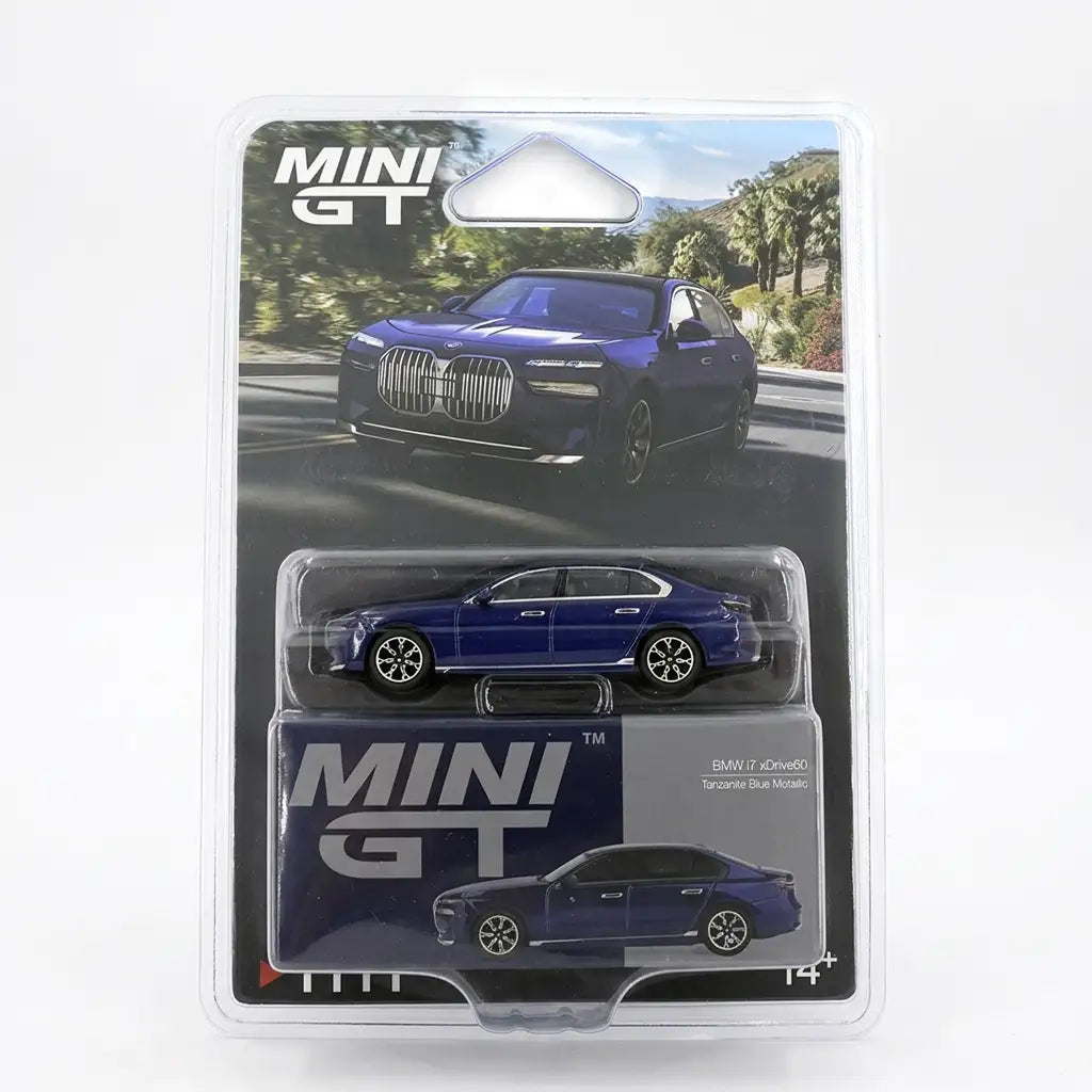 BMW i7 xDrive60 (Tanzanite Blue Metallic) | Mini GT 1:64 | Diecast