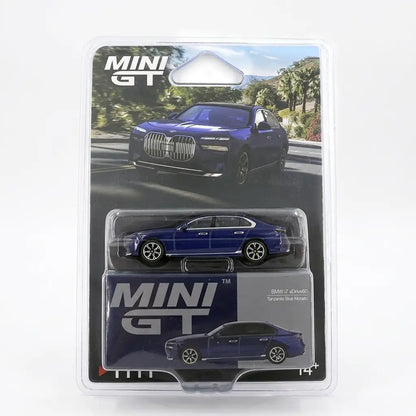 BMW i7 xDrive60 (Tanzanite Blue Metallic) | Mini GT 1:64 | Diecast