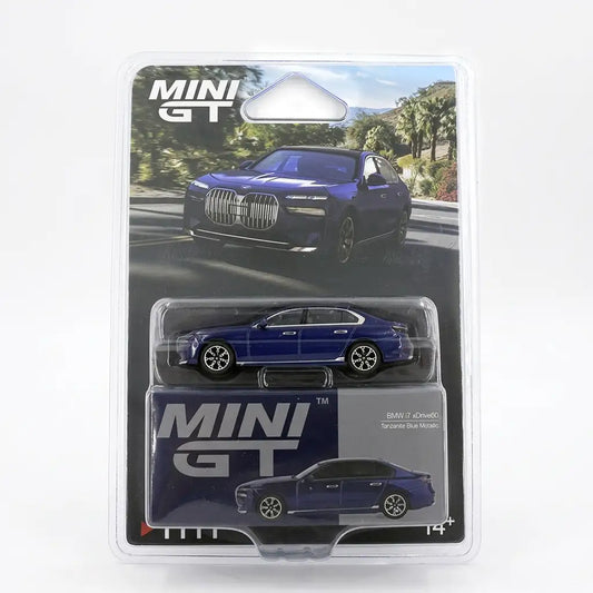 BMW i7 xDrive60 (Tanzanite Blue Metallic) | Mini GT 1:64 | Diecast