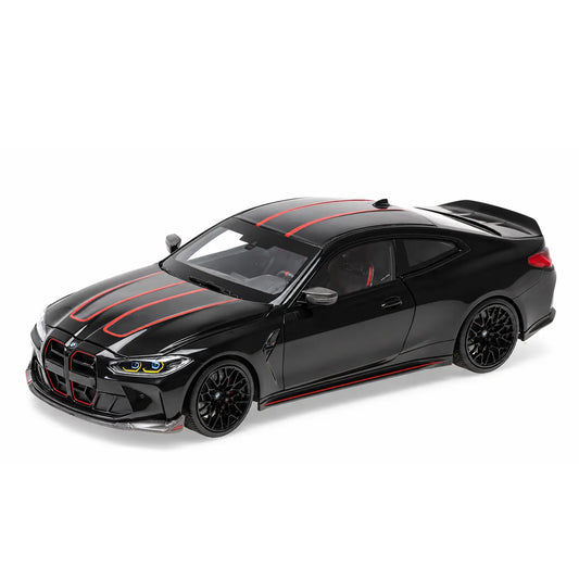 BMW M4 CSL G82 2023 (Black with Red Lines) | Minichamps 1:18 | Diecast