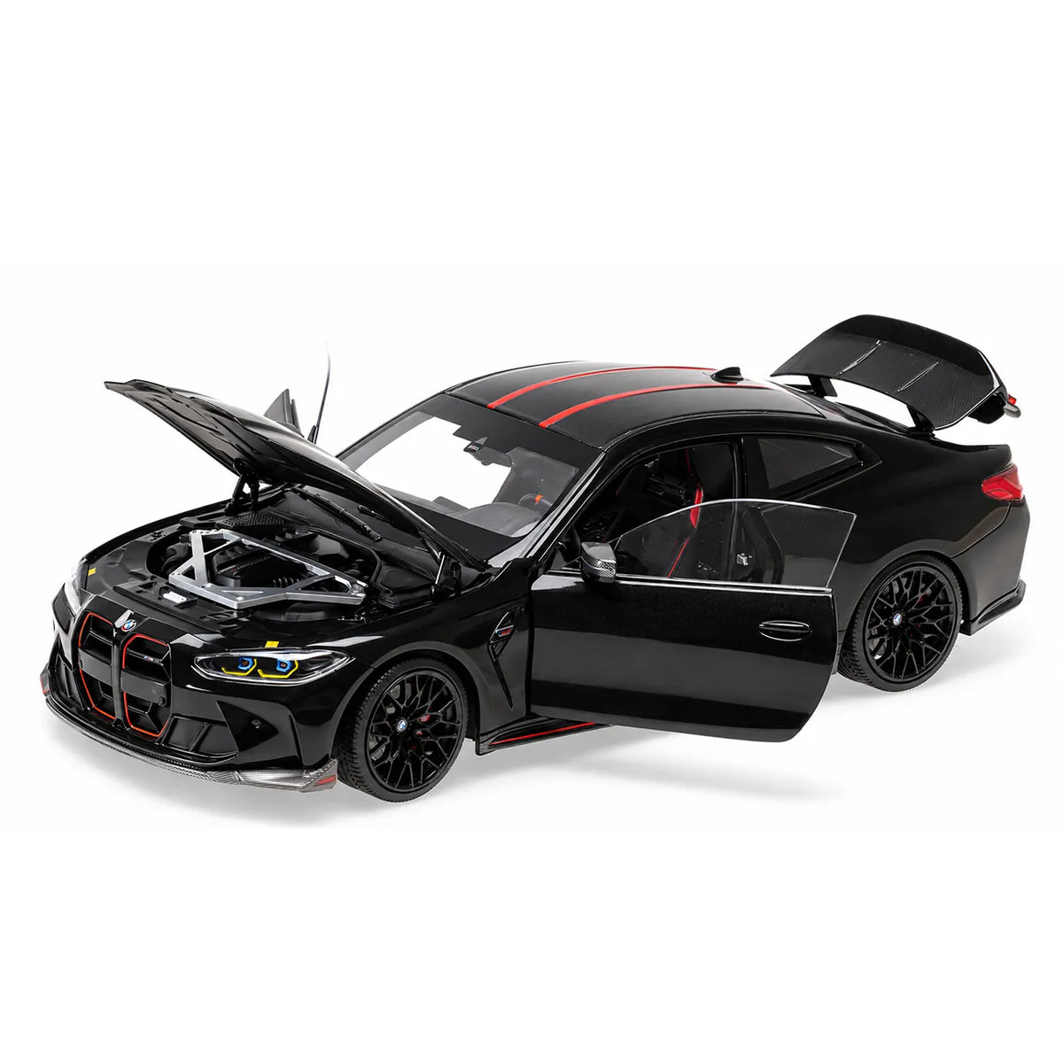 BMW M4 CSL G82 2023 (Black with Red Lines) | Minichamps 1:18 | Diecast