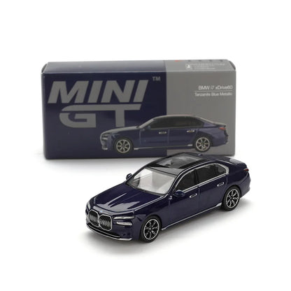 BMW i7 xDrive60 (Tanzanite Blue Metallic) | Mini GT 1:64 | Diecast