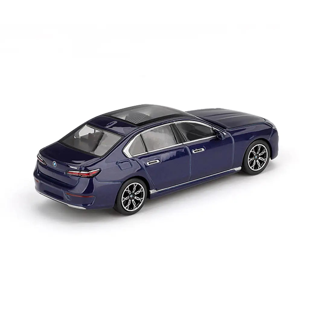 BMW i7 xDrive60 (Tanzanite Blue Metallic) | Mini GT 1:64 | Diecast