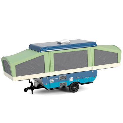 Chevrolet Silverado High Country + Pop-Up Camper (Sterling Gray) | Greenlight 1:64 | Diecast