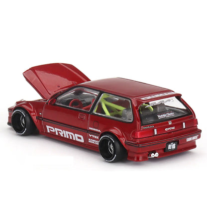 Honda Civic EF "Kaido Works V2" (Pearl Red) | Kaido House x Mini GT 1:64 | Diecast