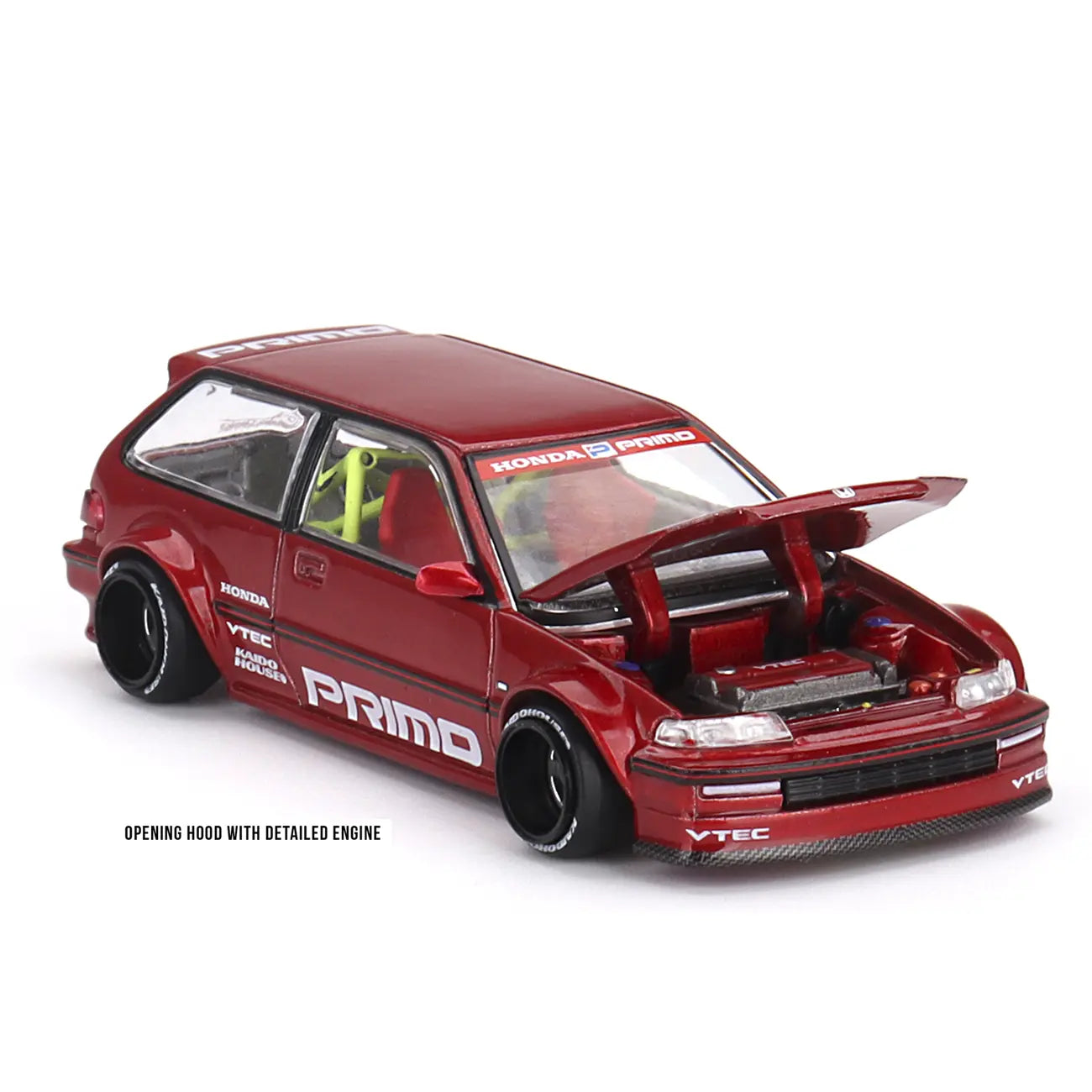 Honda Civic EF "Kaido Works V2" (Pearl Red) | Kaido House x Mini GT 1:64 | Diecast