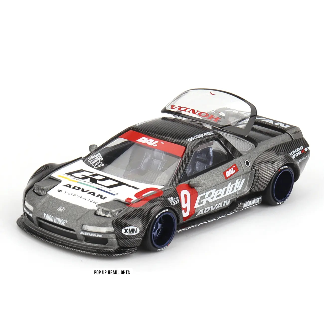 Honda NSX "Kaido Test Car Spec V1" #9 (Grey) | Kaido House x Mini GT 1:64 | Diecast