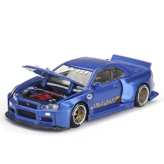 Nissan Skyline GT-R R34 Kaido Works V2 Aero "Shinjuku V2" | Kaido House x Mini GT 1:64 | Diecast
