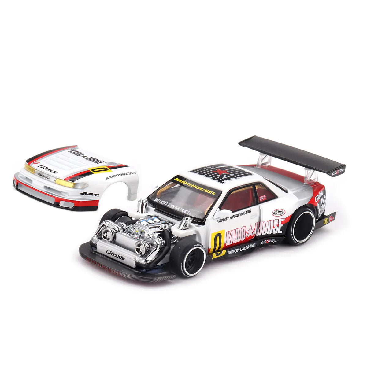 Nissan Silvia S13-R Circuit Spec V1 (White) | Kaido House x Mini GT 1:64 | Diecast