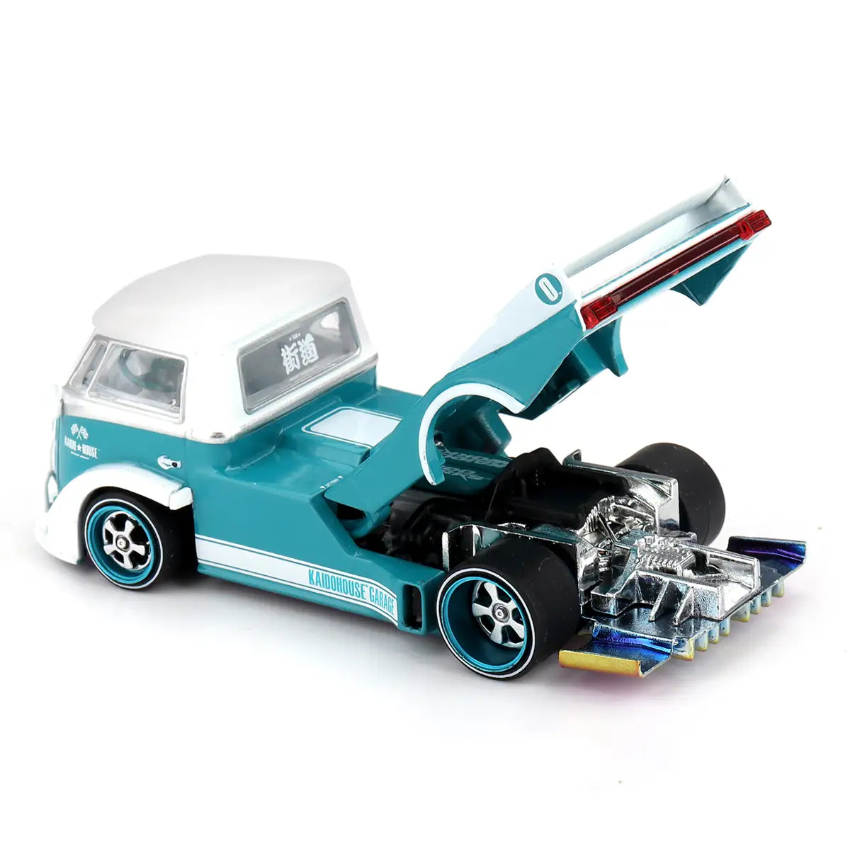 Volkswagen T1 Pickup "Kaido Works V1" (Turquoise/White) | Kaido House x Mini GT 1:64 | Diecast