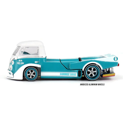 Volkswagen T1 Pickup "Kaido Works V1" (Turquoise/White) | Kaido House x Mini GT 1:64 | Diecast