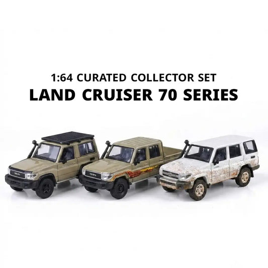 Toyota Land Cruiser 70 Series Trio | Para64 1:64 Collector Set