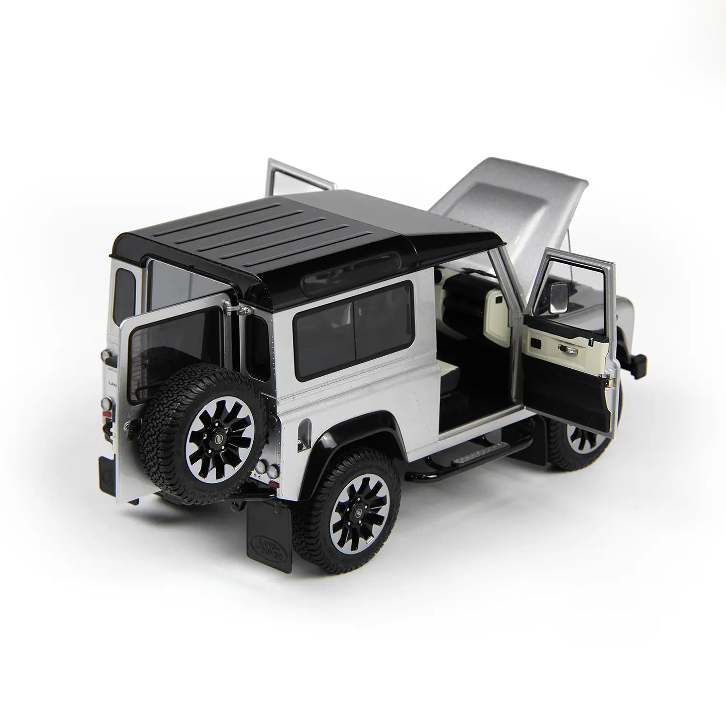Land Rover Defender 90 Works V8 70th Edition (Silver) | LCD Models 1:18 | Premium Diecast