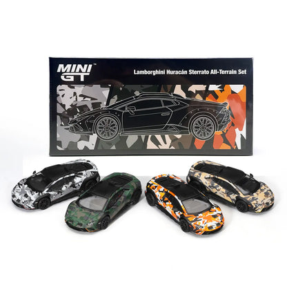 Lamborghini Huracán Sterrato All-Terrain (Camo 4-Car Set) | Mini GT 1:64 | Diecast