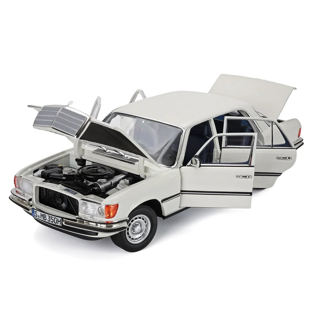 Mercedes-Benz 350 SEL W116 1976 (White) | Norev 1:18 Dealer Edition | Diecast