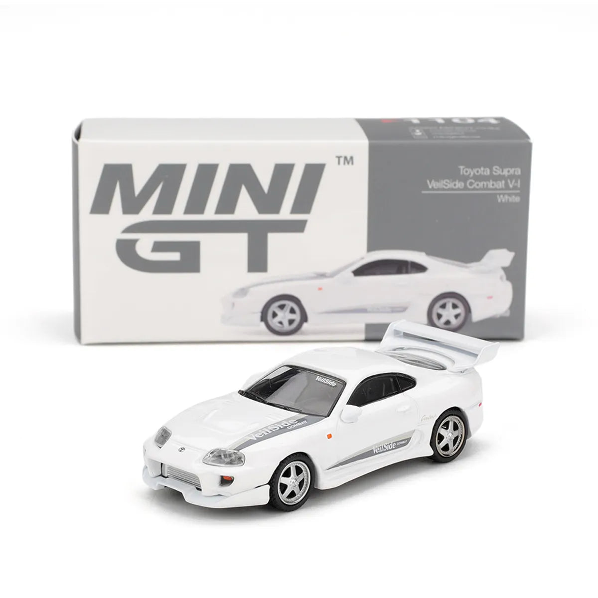 Toyota Supra VeilSide Combat V-I (White) | Mini GT 1:64 | Diecast