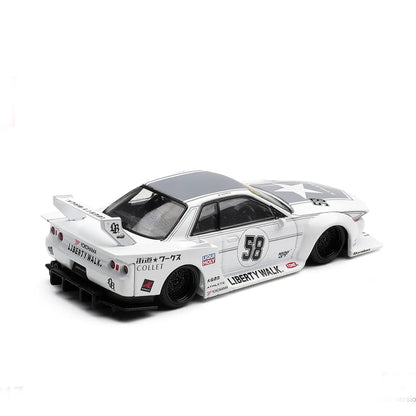 Nissan Skyline GT-R (R32) LB Kaido Works TAS 2025 (White) | Mini GT 1:64 | Diecast
