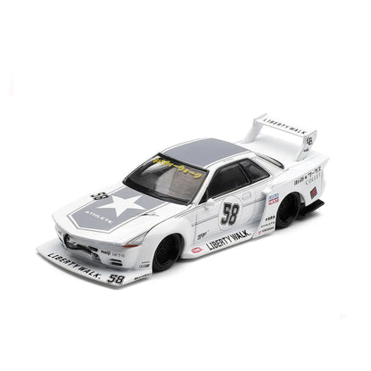 Nissan Skyline GT-R (R32) LB Kaido Works TAS 2025 (White) | Mini GT 1:64 | Diecast