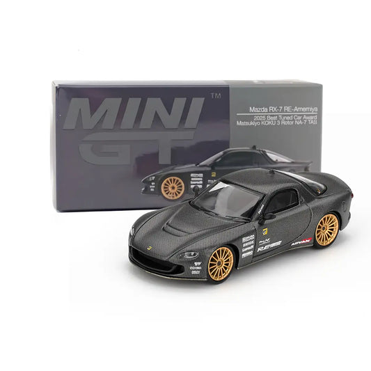 Mazda RX-7 RE-Amemiya "Matsukiyo KOKU" 3-Rotor (Carbon) | Mini GT 1:64 | Diecast