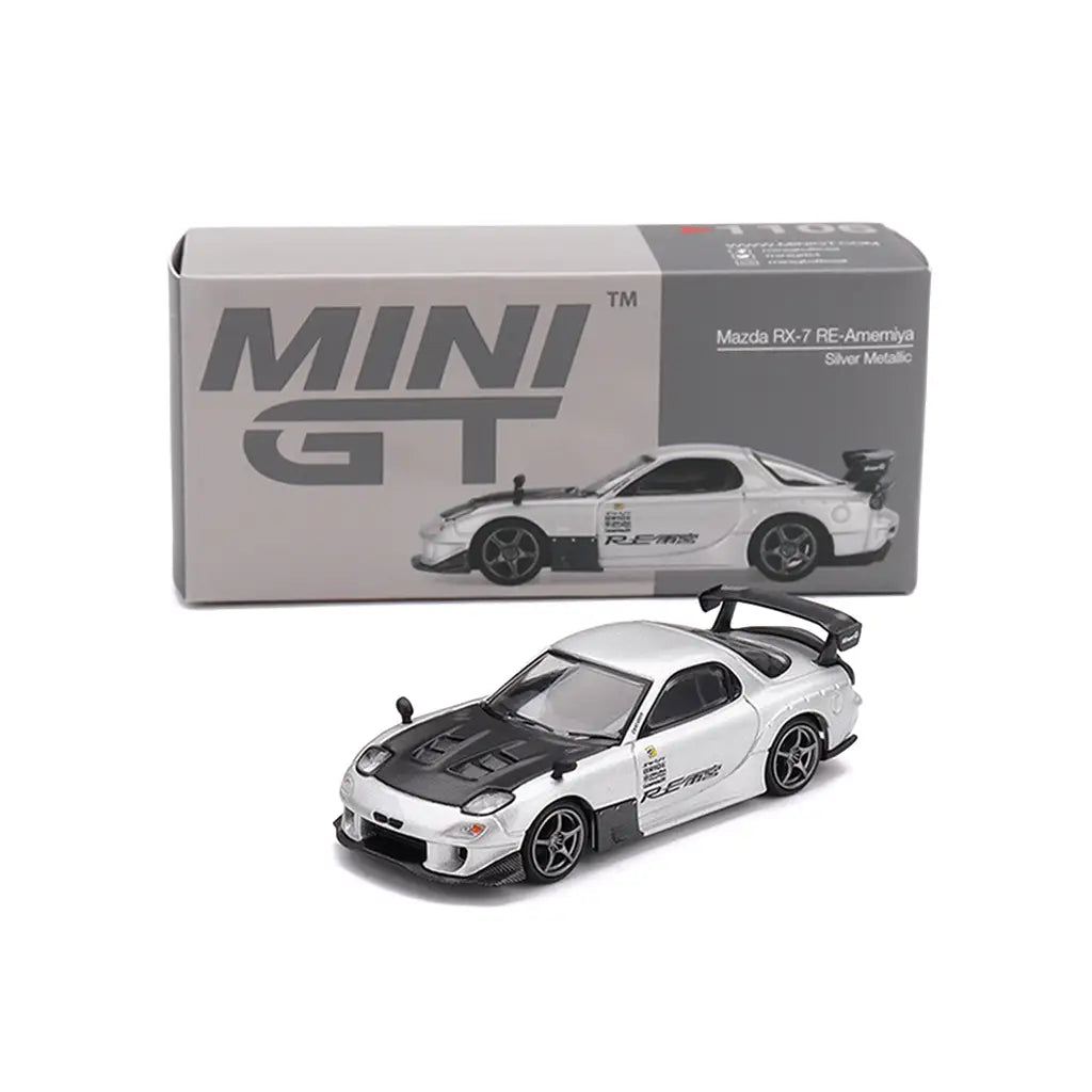 Mazda RX-7 (FD3S) RE-Amemiya (Silver) | Mini GT 1:64 | Diecast
