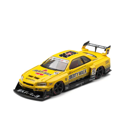 Nissan LB-ER34 Super Silhouette Skyline (Sport Yellow) | Mini GT 1:64 | Diecast