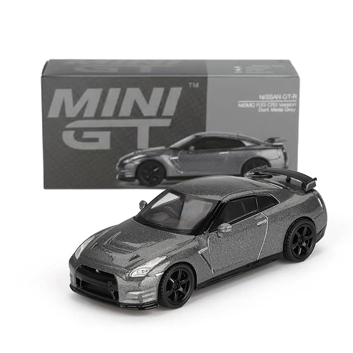 Nissan GT-R 2013 NISMO R35 CRS (Dark Metal Gray) | Mini GT 1:64 | Diecast