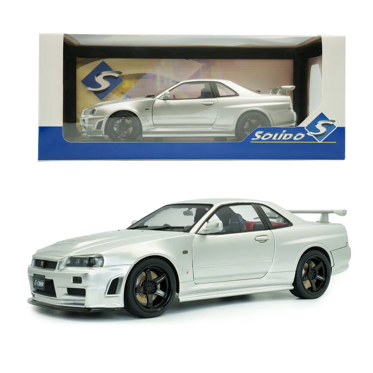 Nissan Skyline GT-R BNR34 Nismo 1999 (Silver) | Solido 1:18 | Diecast