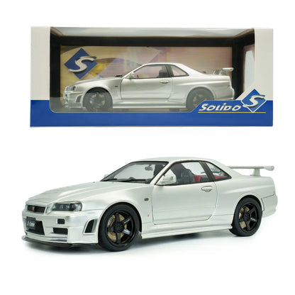 Nissan Skyline GT-R BNR34 Nismo 1999 (Silver) | Solido 1:18 | Diecast