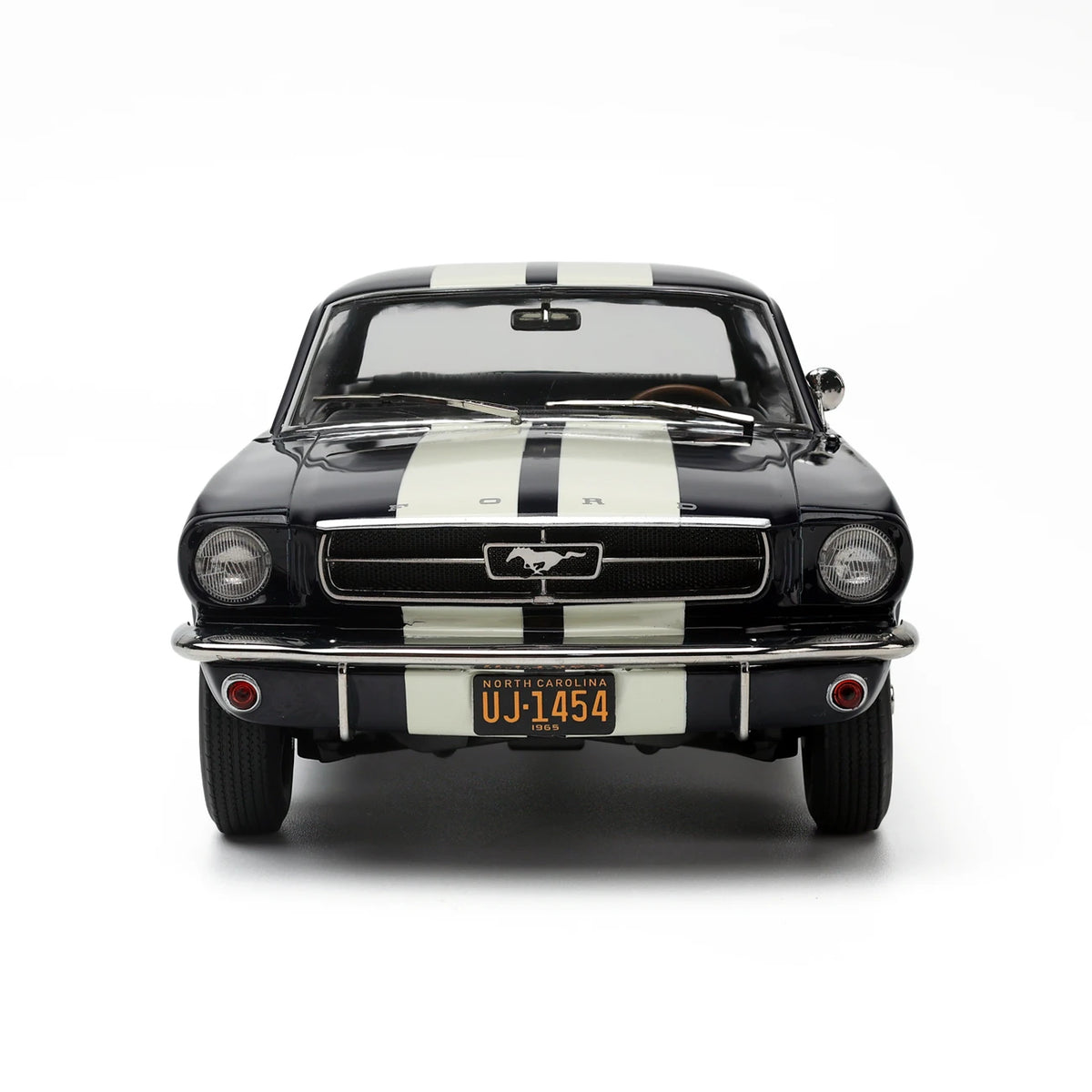 Ford Mustang Hardtop Coupe 1965 (Nightmist Blue, White Stripes) | Norev 1:18 | Diecast