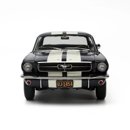 Ford Mustang Hardtop Coupe 1965 (Nightmist Blue, White Stripes) | Norev 1:18 | Diecast