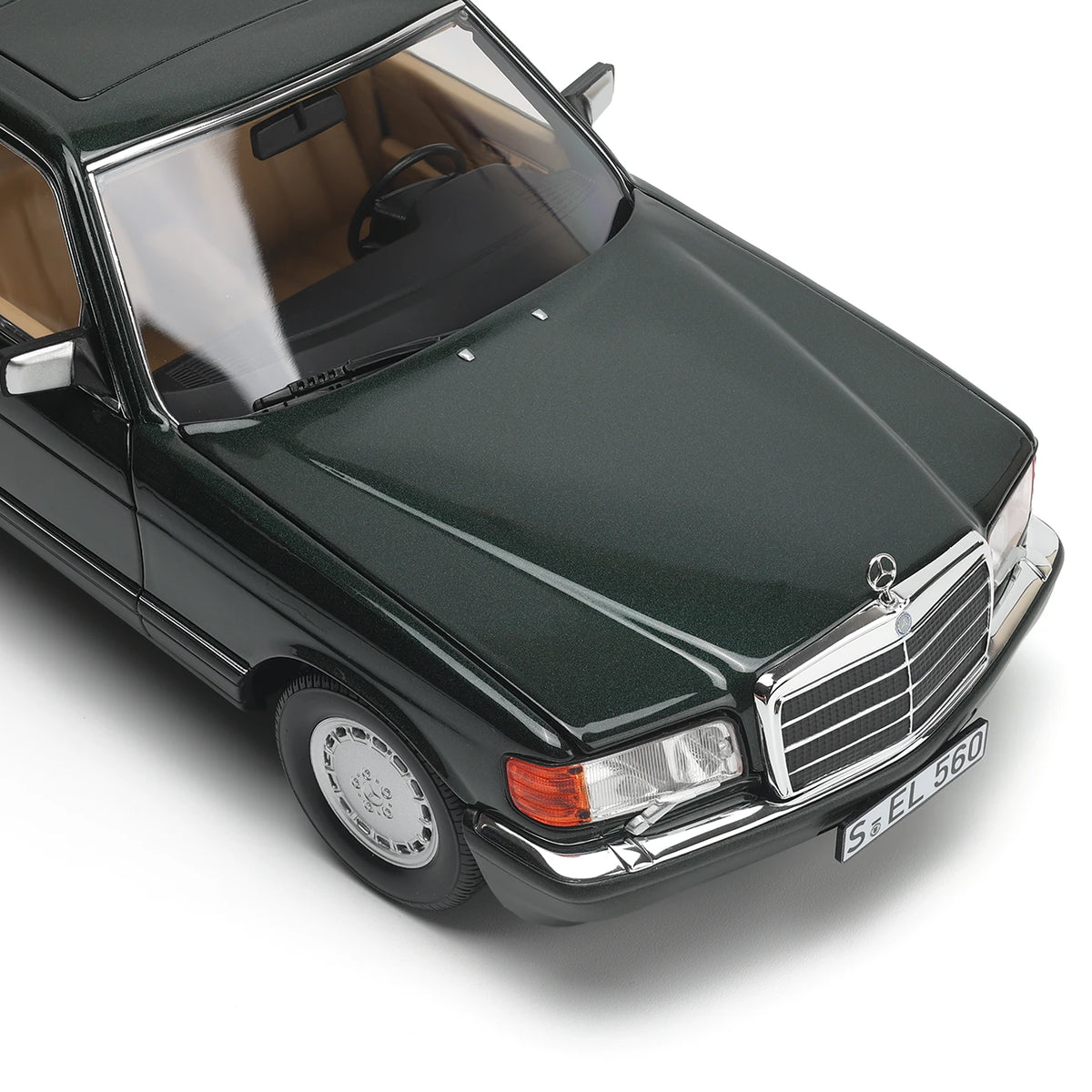 مرسيدس بنز 560 SEL (W126) موديل 1989 (أخضر) | نوريف 1:18 إصدار الوكيل | دايكاست